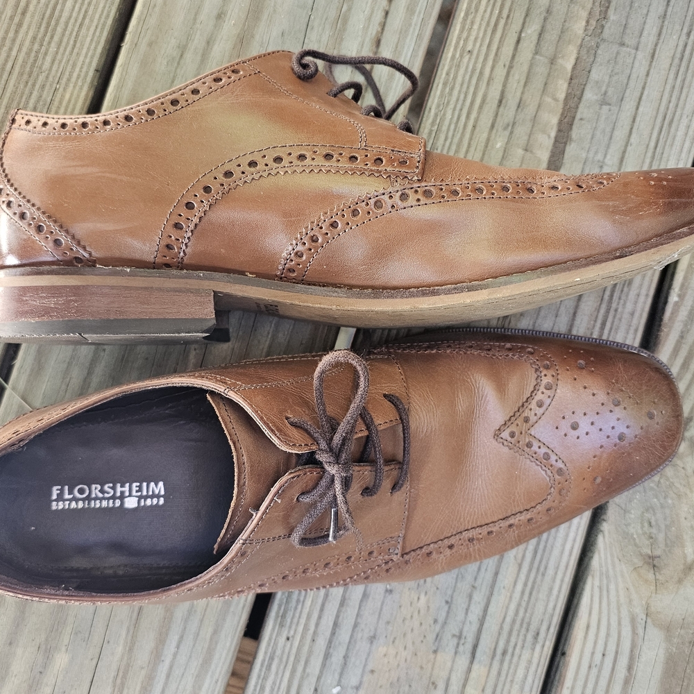 Florsheim Men's Brown Leather Brogue Derbys